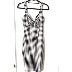 NEW Forever 21 Dress Gingham Sz L Stretch MadMen